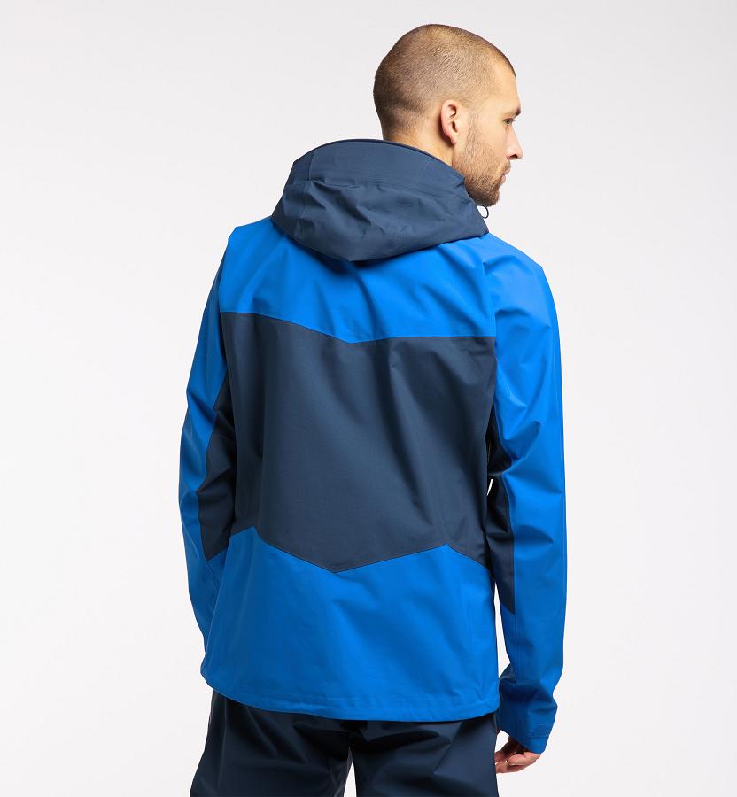 Haglöfs Mens Spitz Ski Jacket Blue New Zealand 24761ZVGY